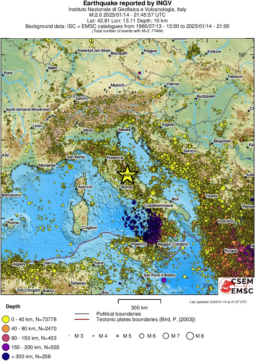 wide historical seismicity
