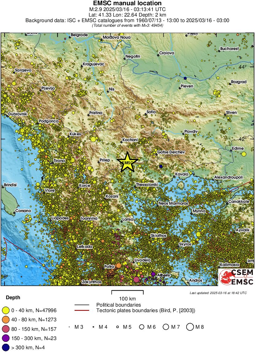 regional historical seismicity
