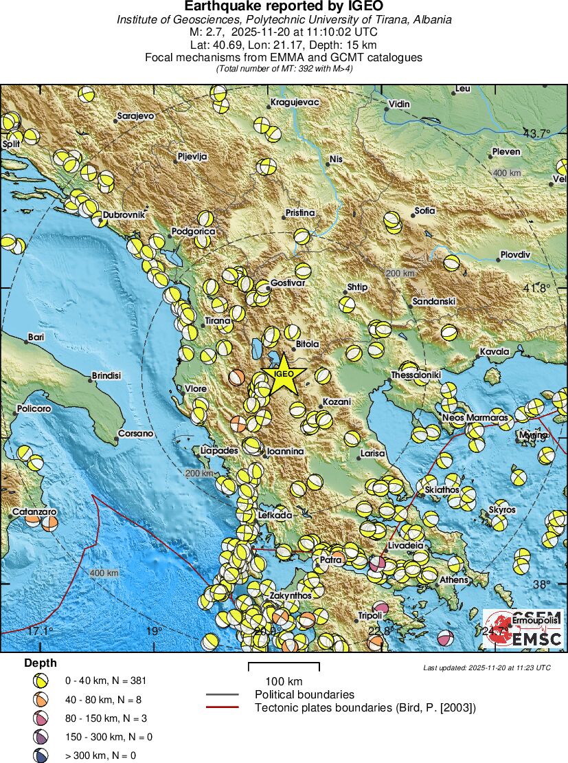 Regional moment Tensor