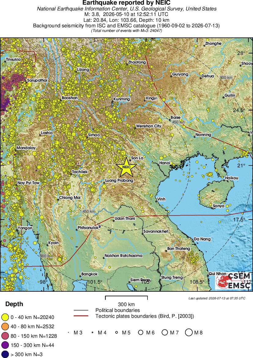 wide historical seismicity