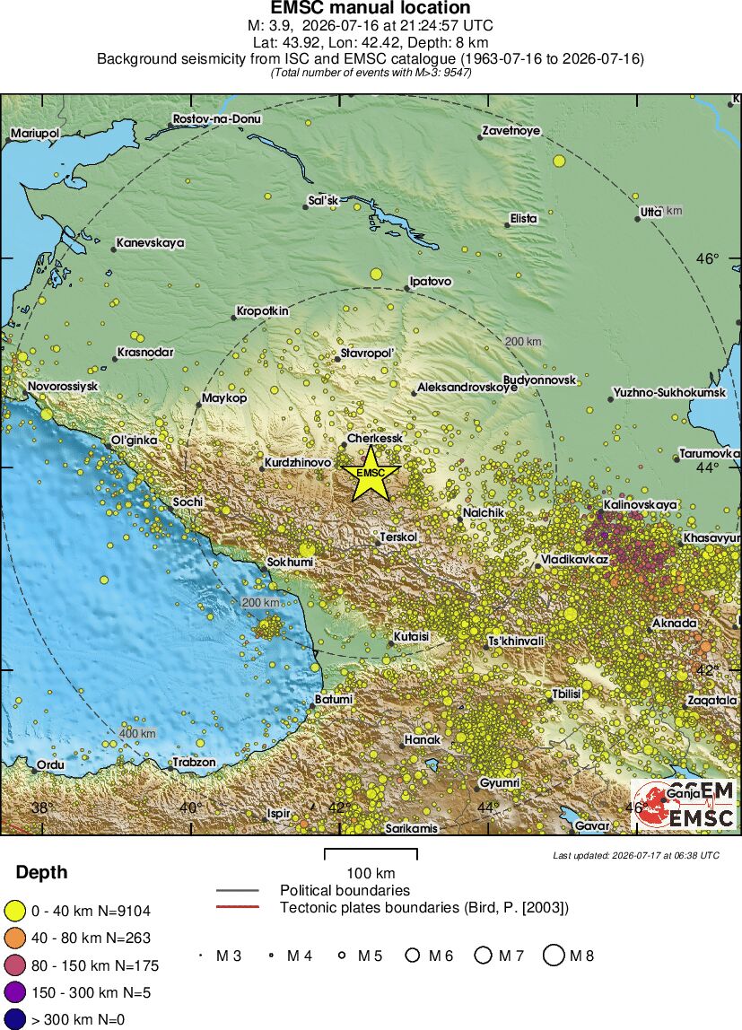 regional historical seismicity