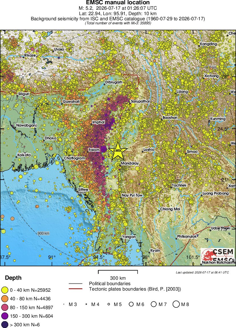 wide historical seismicity
