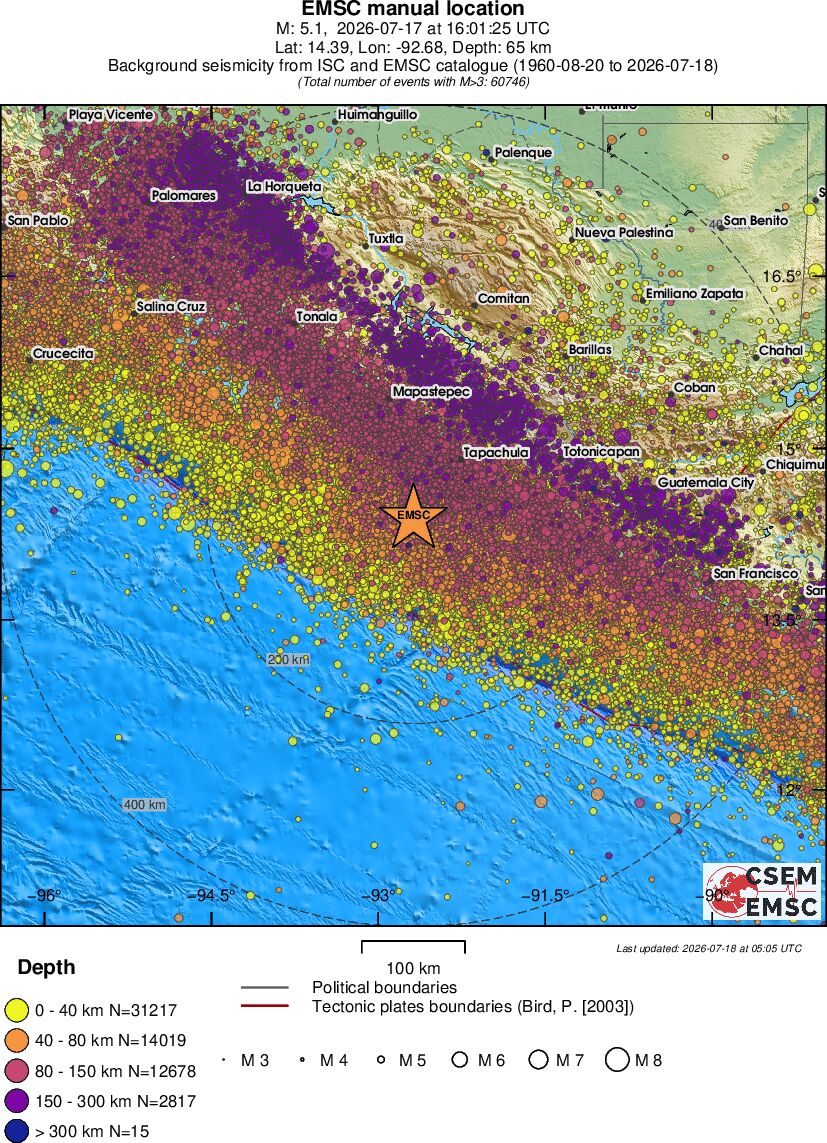 regional historical seismicity