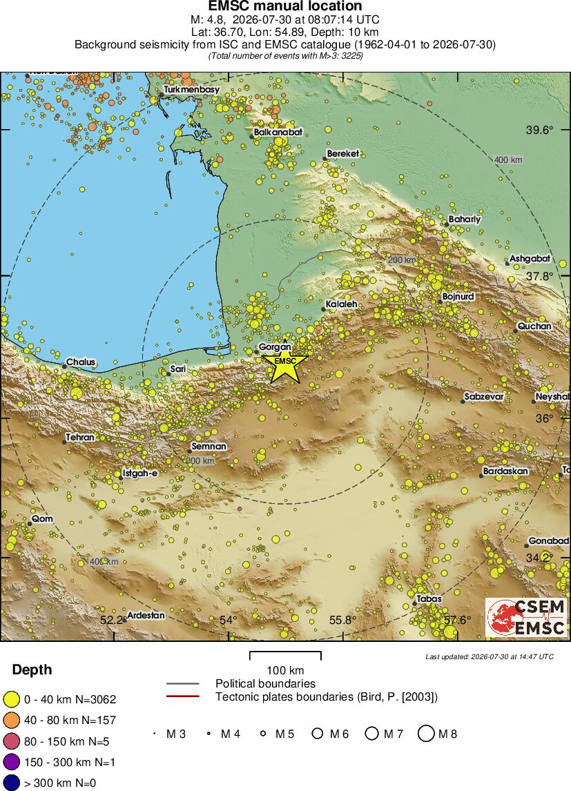 regional historical seismicity