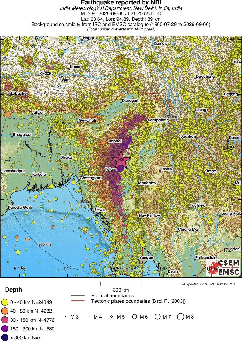 wide historical seismicity