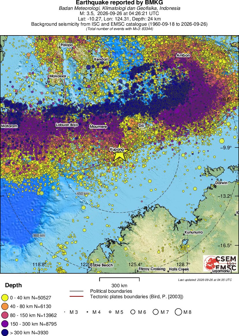 wide historical seismicity