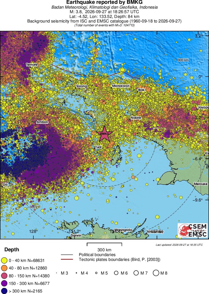 wide historical seismicity