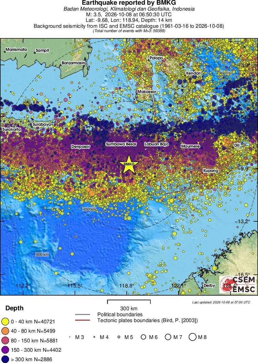 wide historical seismicity