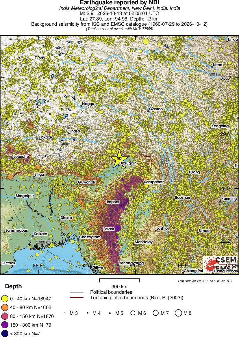 wide historical seismicity