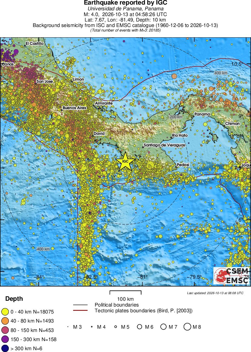 regional historical seismicity