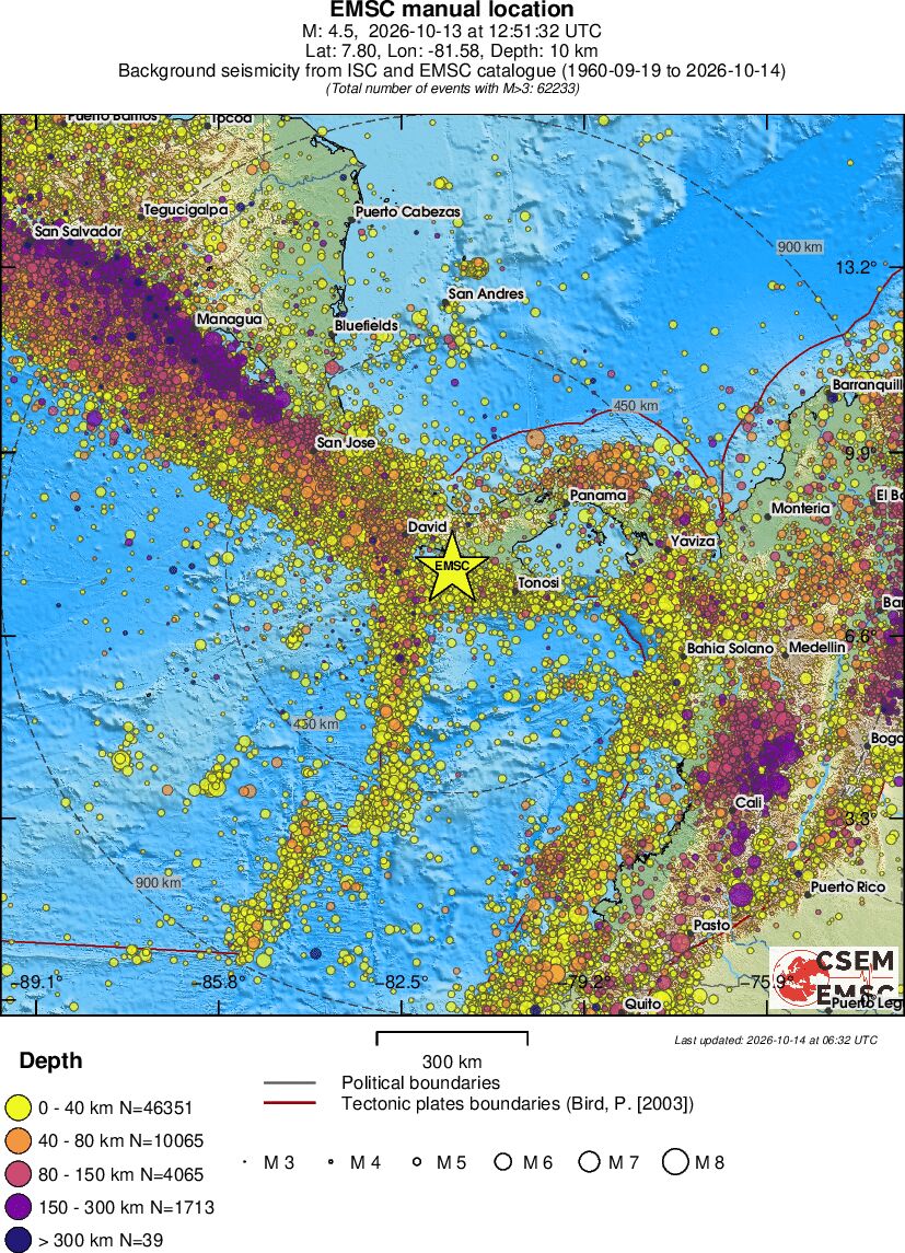wide historical seismicity