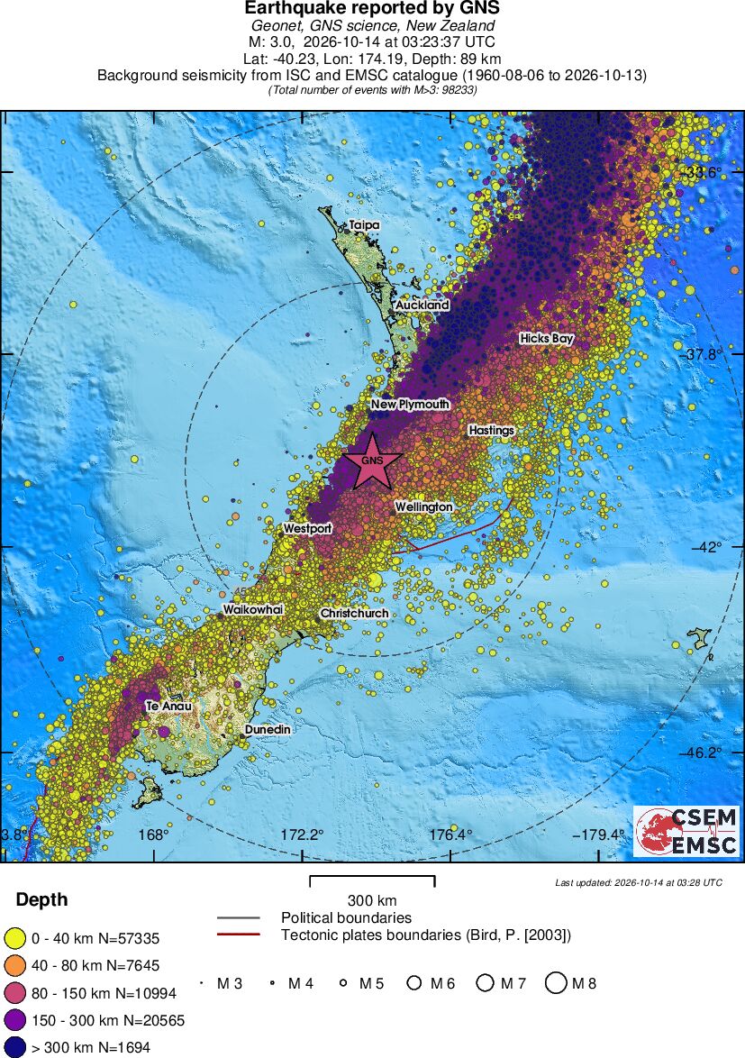 wide historical seismicity