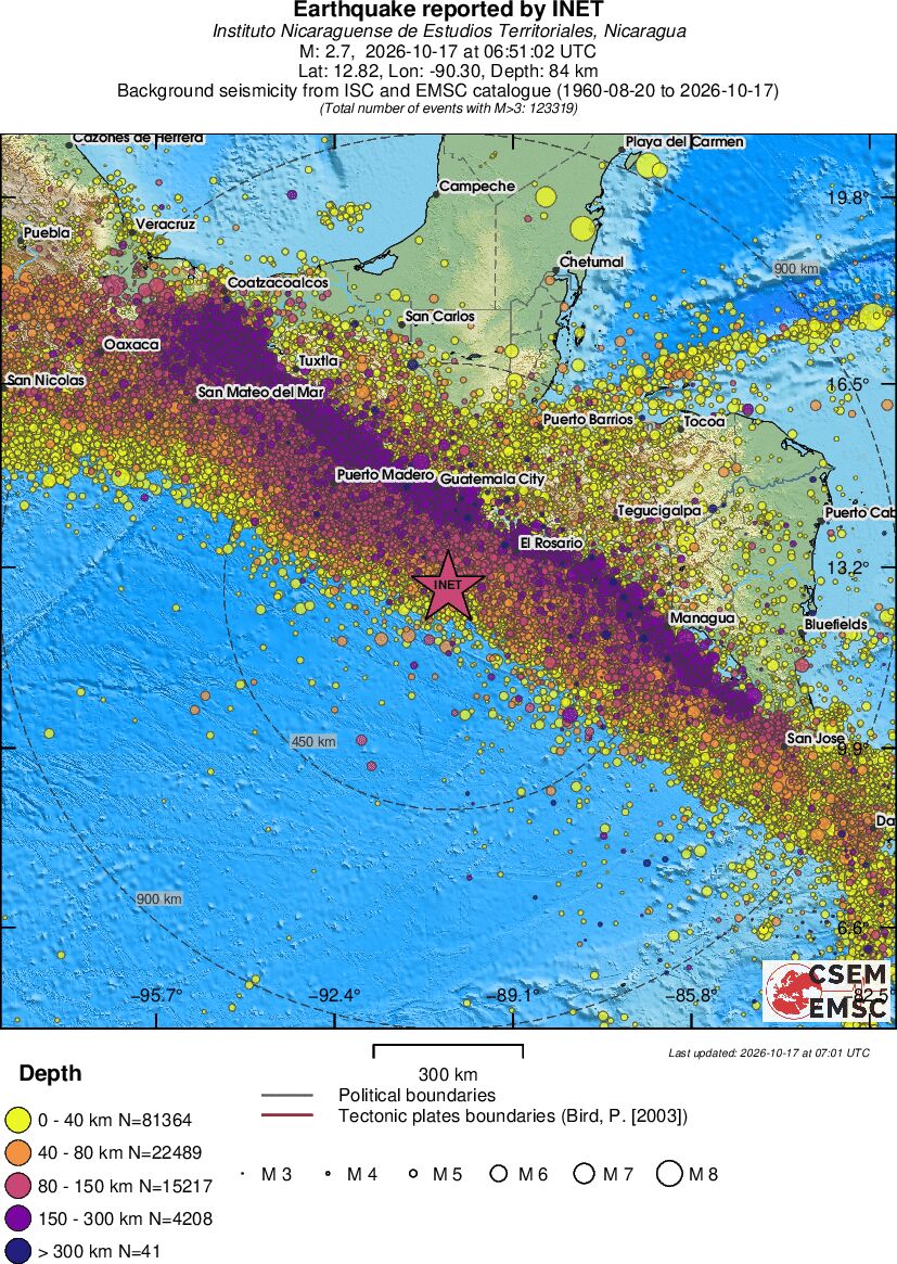 wide historical seismicity