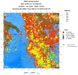 regional historical seismicity