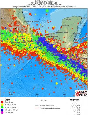 wide historical seismicity