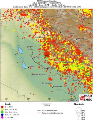 regional historical seismicity