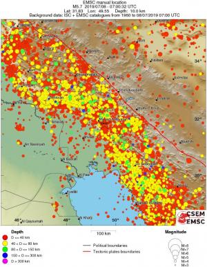 regional historical seismicity
