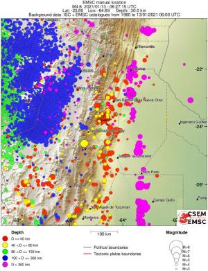 regional historical seismicity