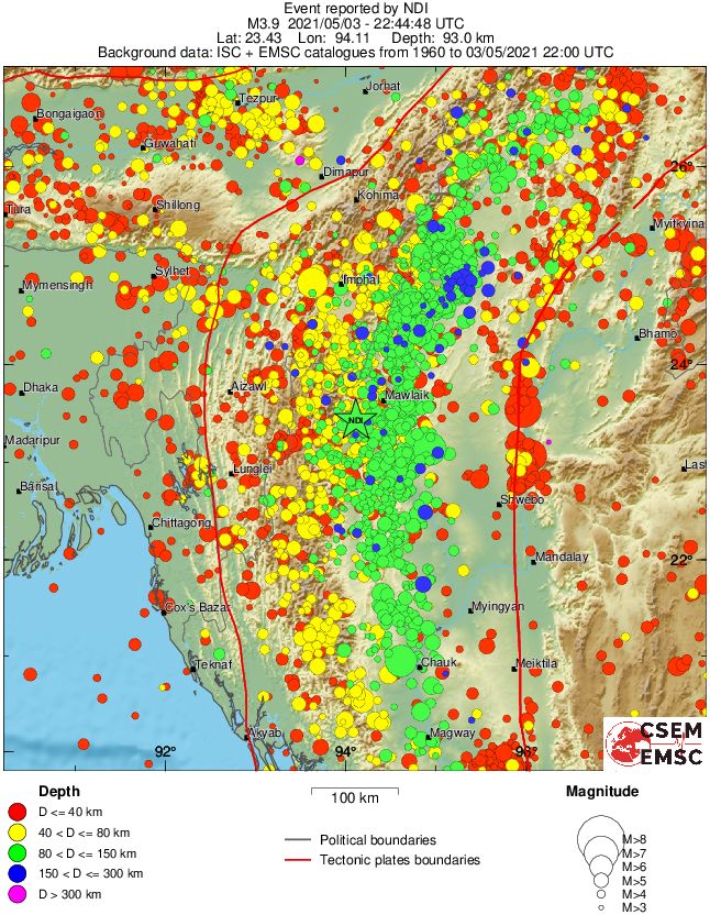 regional historical seismicity
